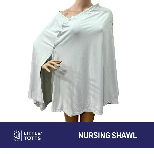 Little Totts Nursing Shawl - Larger Size breastfeeding multi-use poncho cover