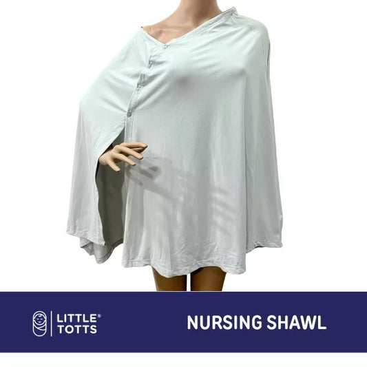 Little Totts Nursing Shawl - Larger Size breastfeeding multi-use poncho cover
