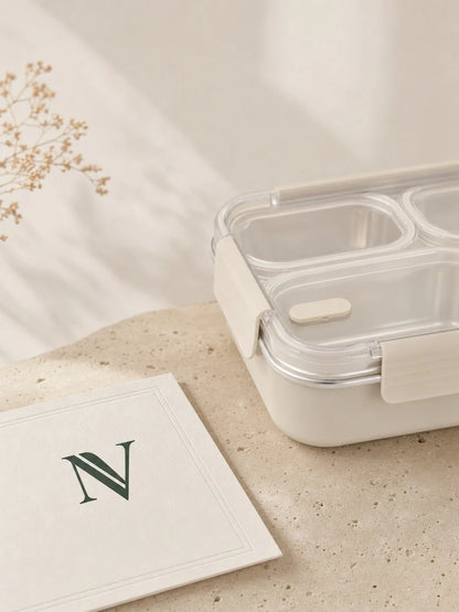Noble Vessel Premium Stainless Steel Lunch Box in Nourish Quad