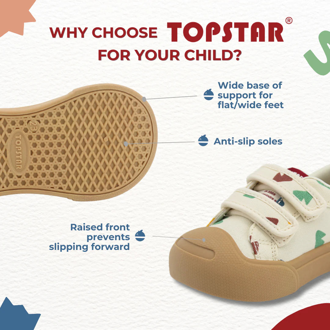 Topstar Ergonomic Kids Canvas Shoes (Model 1223) Pink