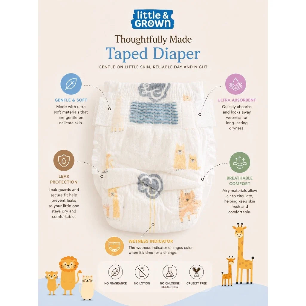 Little & Grown Taped Diaper