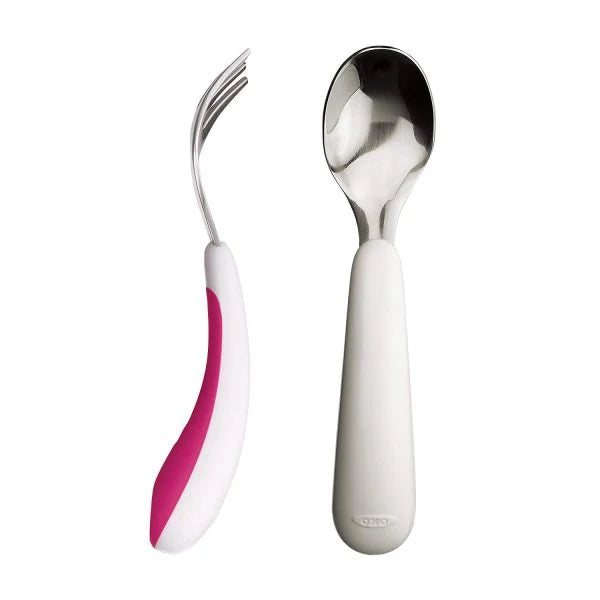 Oxo Tot On The Go Fork and Spoon Set with Carrying Case