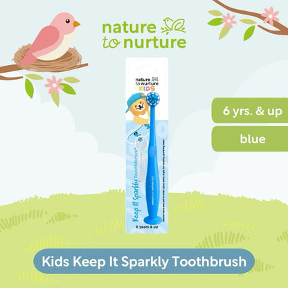 Nature to Nurture KIDS Keep It Sparkly Toothbrush 6 years & up | Soft Bristles