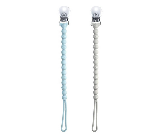 RaZbaby RaZzies Silicone Paci/Teether Holder- 2PK