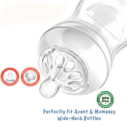 Momeasy Silicone Nipples Wideneck Anti Colic