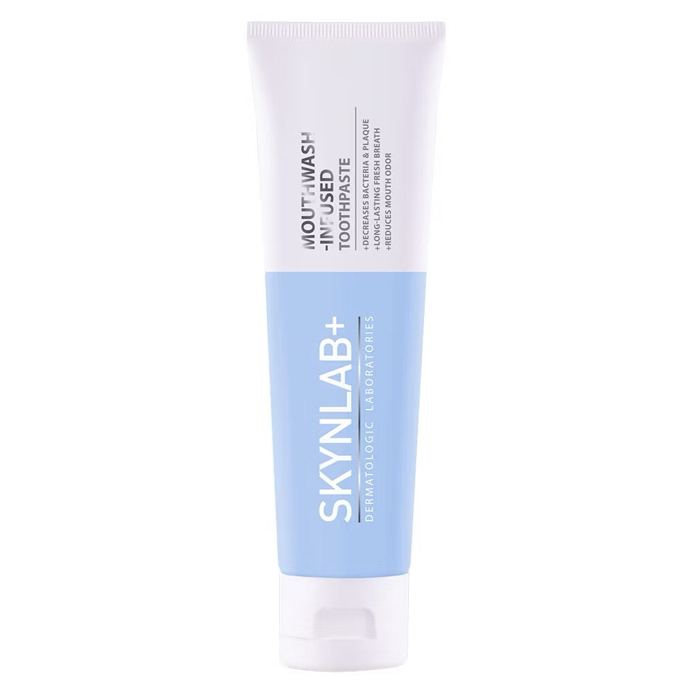 SkynLab 2 in 1 Mouthwash-Infused Toothpaste with Cooling Fresh Scent Bacteria & Plaque Removing
