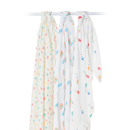 Lulujo Bamboo XL Muslin (set of 3) - High in the Sky