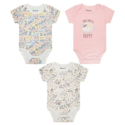 Lipton Baby Girls Romper/Onesies 3Pcs/Pack