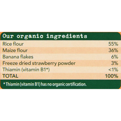 Organix Baby Food Strawberry & Banana Porridge 120g [6 mos+] (Organic, No Added Sugar)