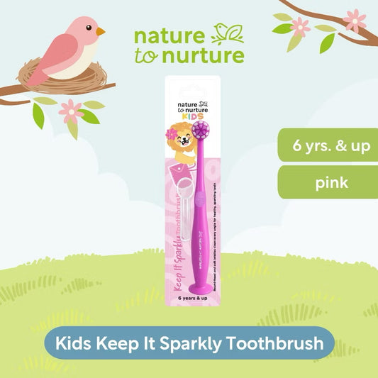 Nature to Nurture KIDS Keep It Sparkly Toothbrush 6 years & up | Soft Bristles