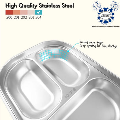 Dish Me Disney 3 Grid Stainless Lunch Box