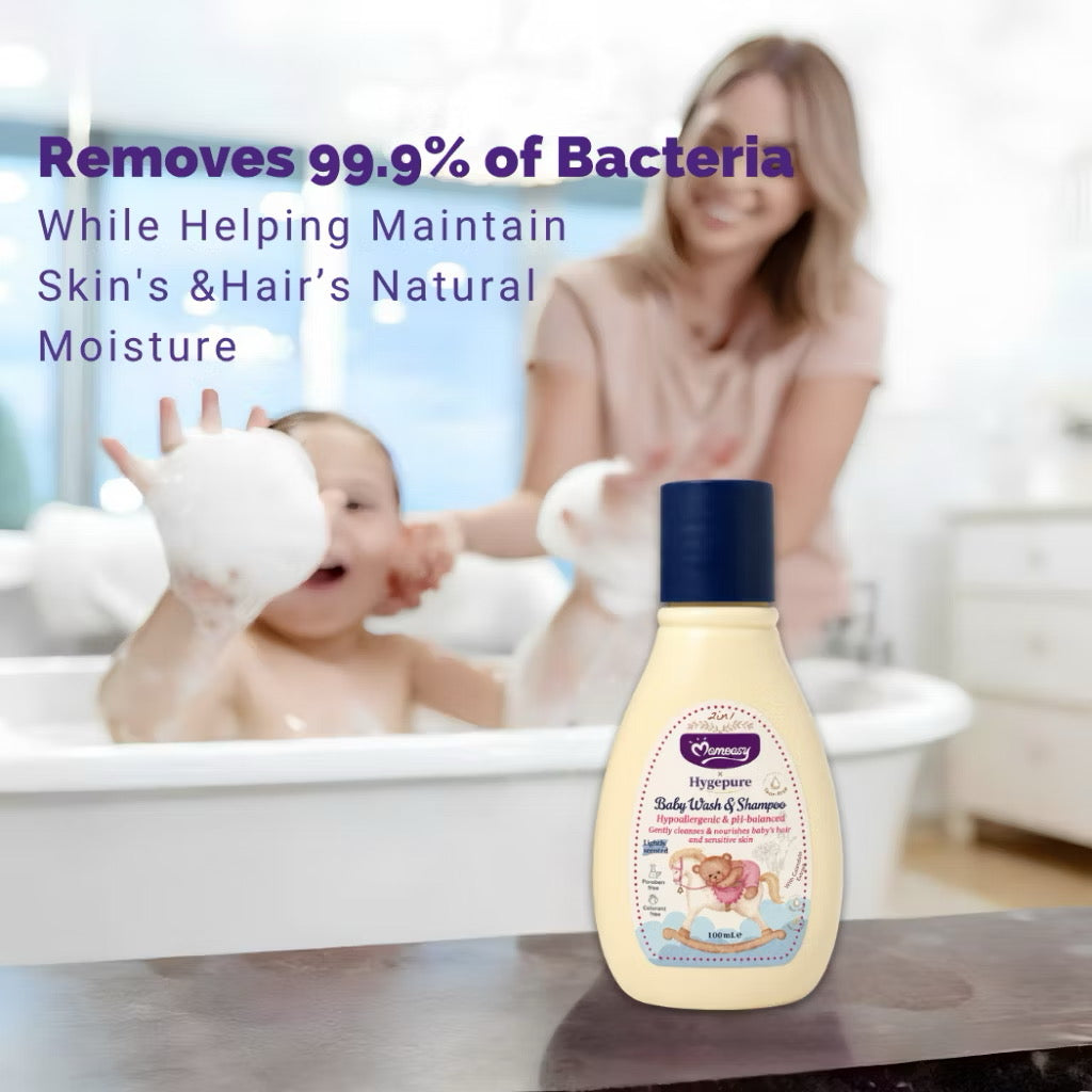 Momeasy x Hygepure Liquid Baby & Kids Wash & Shampoo Hypoallergenic with Calendula & Oat Tear-Free