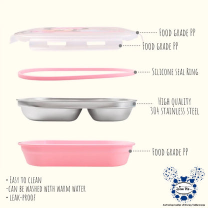 Dish Me Disney 3 Grid Stainless Lunch Box