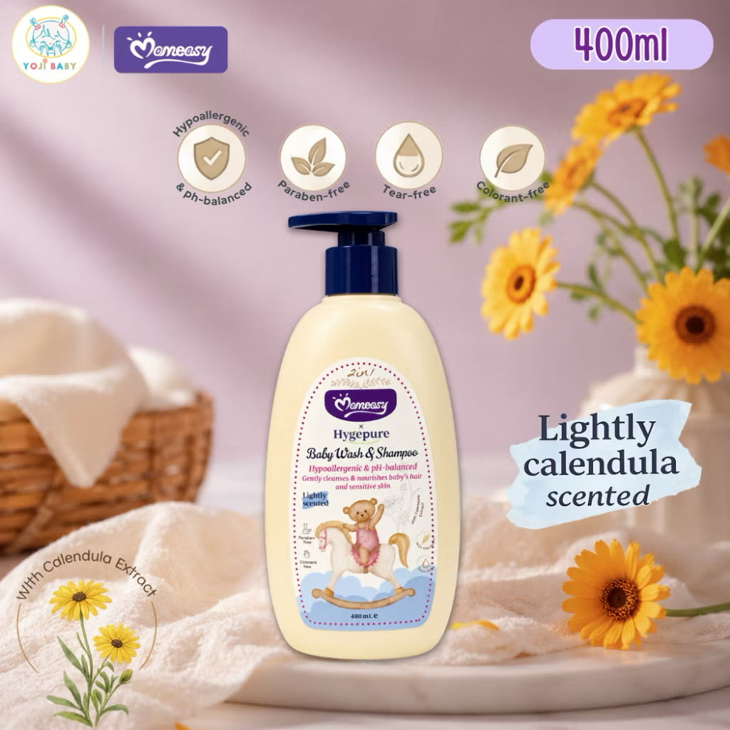 Momeasy x Hygepure Liquid Baby & Kids Wash & Shampoo Hypoallergenic with Calendula & Oat Tear-Free