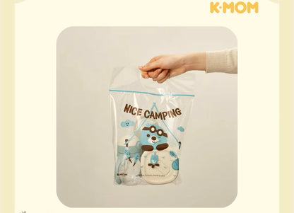￼K-Mom Kids Zipper Bag with Handle – Medium (Clear Transparent) - 35 pcs