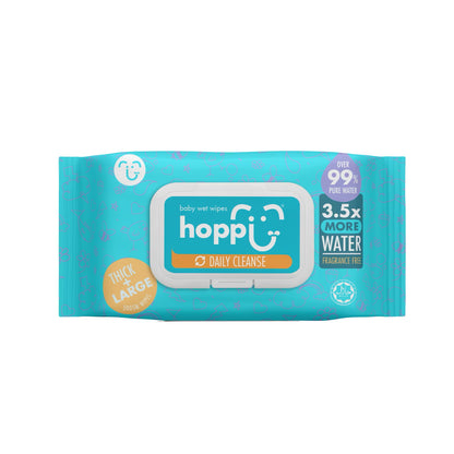 Hoppi Baby 99% Water Wipes 80 sheets (Single)