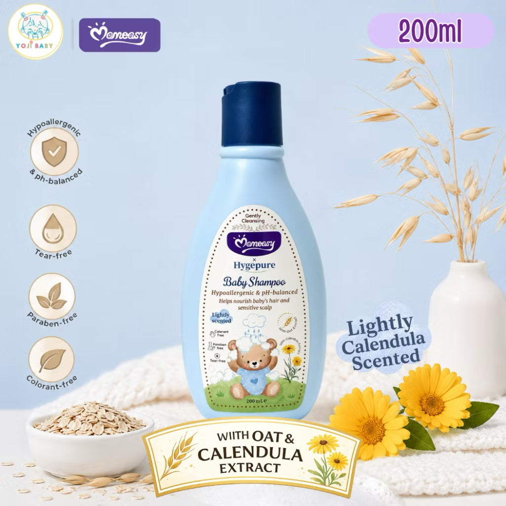 Momeasy  x Hygepure Liquid Baby & Kids Shampoo with Calendula & Oat Tear-Free Hypoallergenic Shampoo