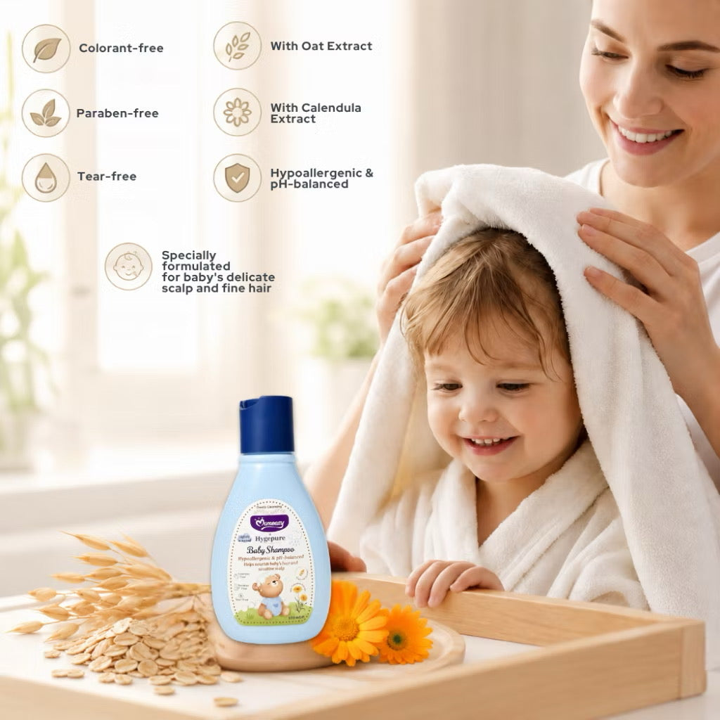 Momeasy  x Hygepure Liquid Baby & Kids Shampoo with Calendula & Oat Tear-Free Hypoallergenic Shampoo