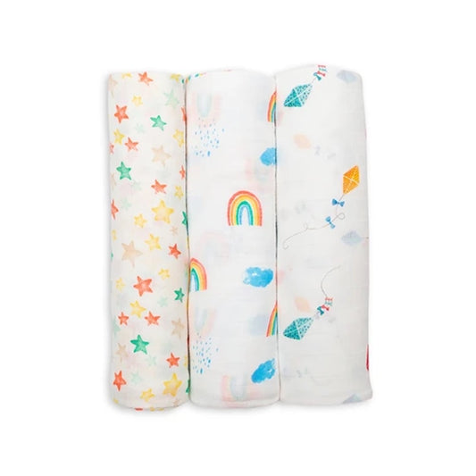 Lulujo Bamboo XL Muslin (set of 3) - High in the Sky