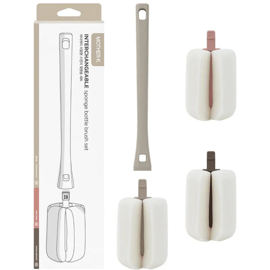 Mother-K Interchangeable Sponge Bottle Brush Set