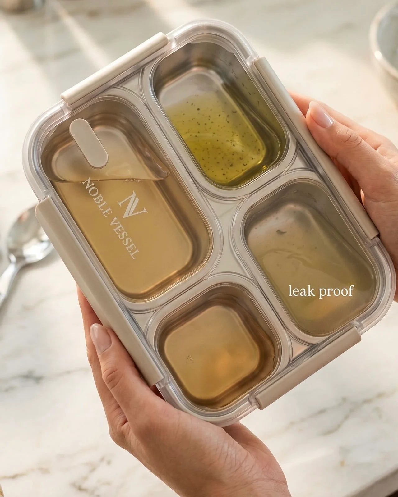 Noble Vessel Premium Stainless Steel Lunch Box in Nourish Trio