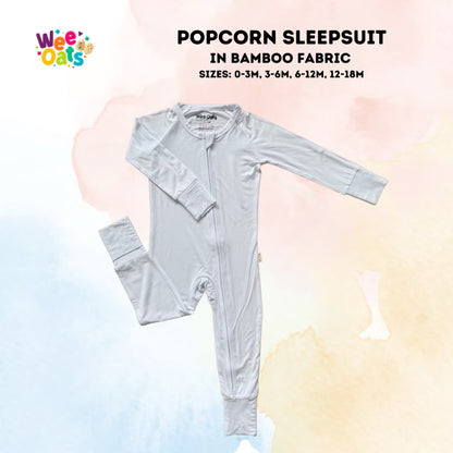 Wee Oats POPCORN - Bamboo Fabric Baby Sleepsuit