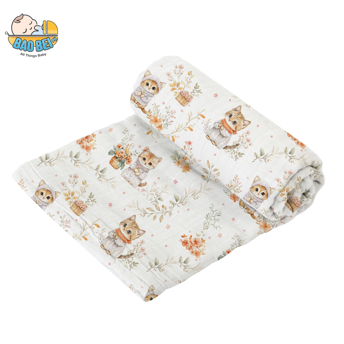 Bao Bei PH Inigo Multipurpose Muslin Cloth Swaddle Receiving Blanket for Infant Baby Newborn