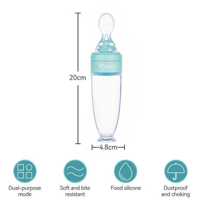Momeasy Silicone Squeeze Feeder Bottle Spoon 3oz/90ml