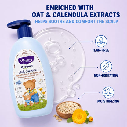 Momeasy  x Hygepure Liquid Baby & Kids Shampoo with Calendula & Oat Tear-Free Hypoallergenic Shampoo