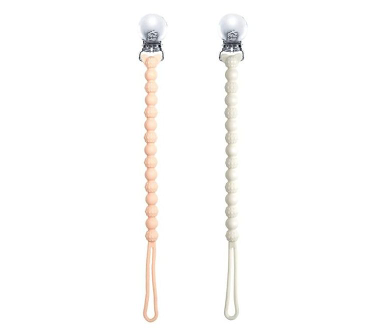 RaZbaby RaZzies Silicone Paci/Teether Holder- 2PK