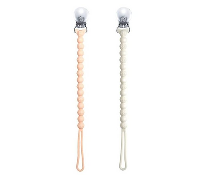 RaZbaby RaZzies Silicone Paci/Teether Holder- 2PK
