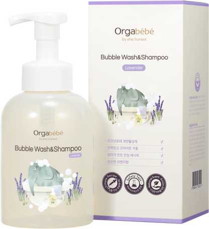 Orgabebe Bubble Wash and Shampoo 500mL