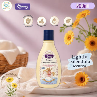 Momeasy x Hygepure Liquid Baby & Kids Wash & Shampoo Hypoallergenic with Calendula & Oat Tear-Free