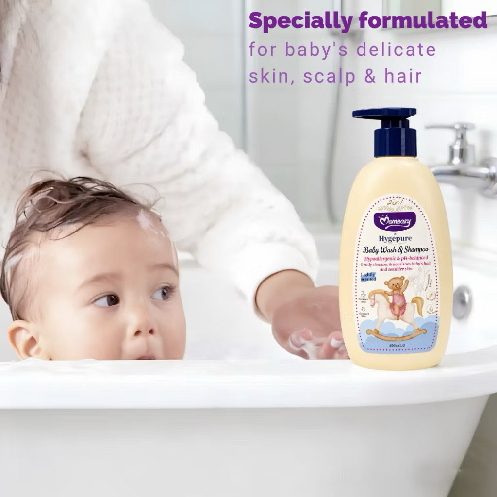 Momeasy x Hygepure Liquid Baby & Kids Wash & Shampoo Hypoallergenic with Calendula & Oat Tear-Free