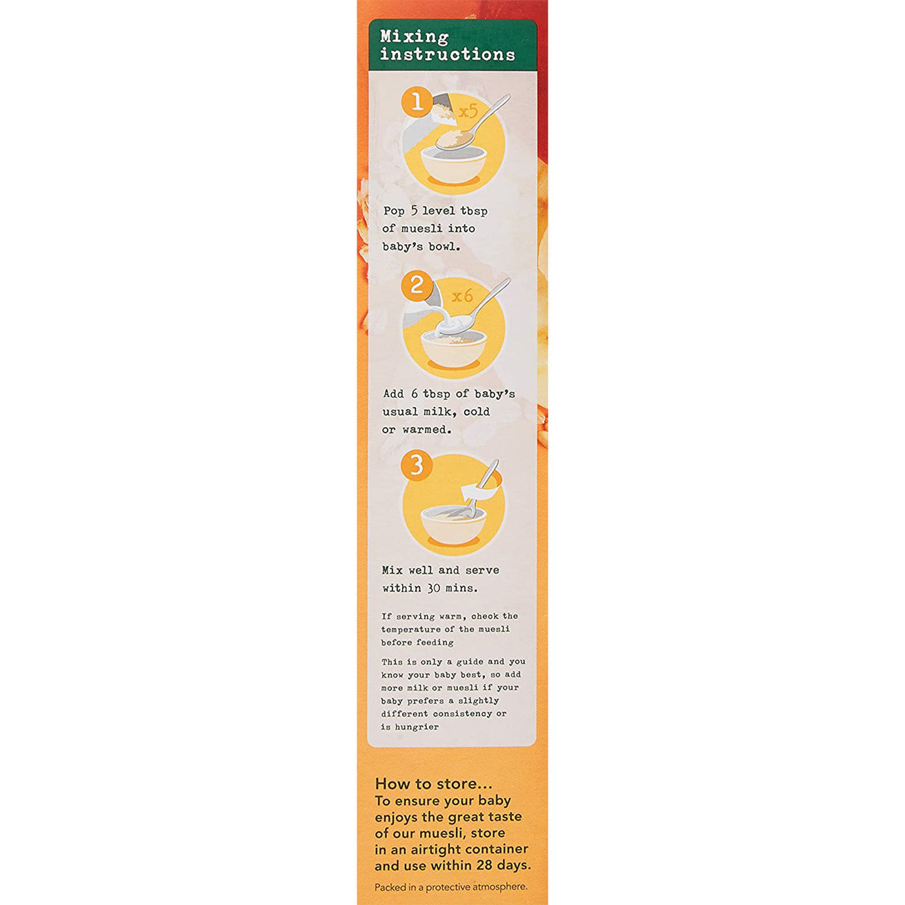 Organix Baby Food Banana, Peach & Apple Muesli 200g [10 mos+] (Organic, No Added Sugar)