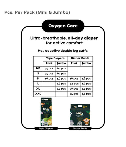 Unijoy Oxygen Care Tape Diaper (Mini and Jumbo)