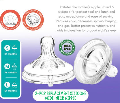 Momeasy Silicone Nipples Wideneck Anti Colic