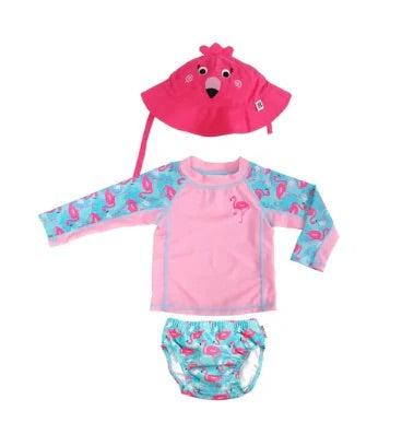 ZOOCCHINI UPF50 3-PIECE SWIM SET (SUNHAT, RASH GUARD, DIAPER)
