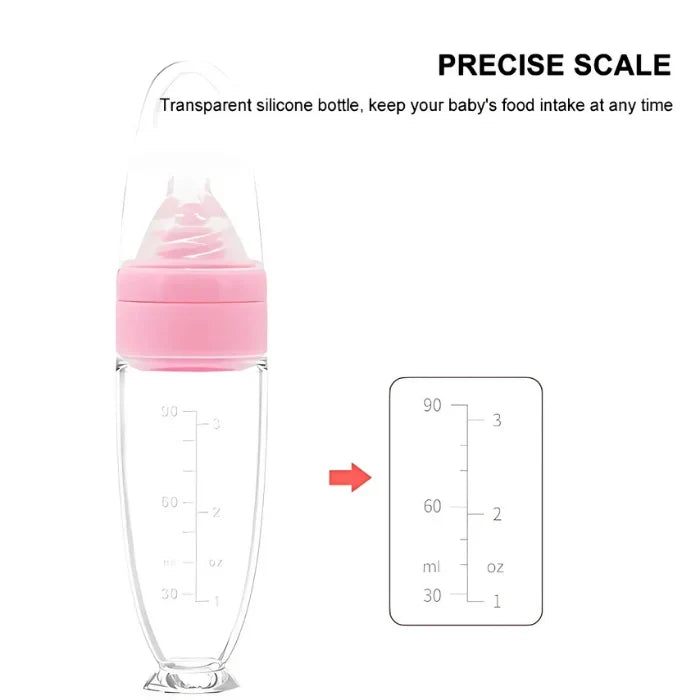 Momeasy Silicone Squeeze Feeder Bottle Spoon 3oz/90ml