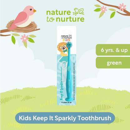 Nature to Nurture KIDS Keep It Sparkly Toothbrush 6 years & up | Soft Bristles