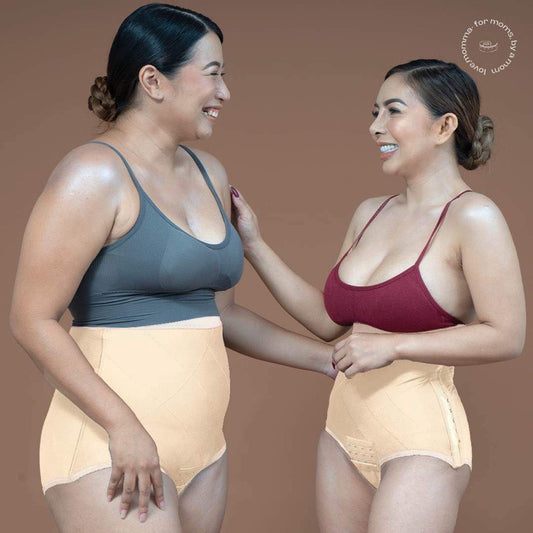 ￼Love Momma CURVE Ultra Bikini Postpartum Post Surgery Recovery Shapewear Binder (w/ steel b