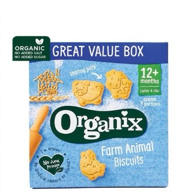 Organix Farm Animal Biscuits 100g [12 mos+] (Organic, No Added Sugar)