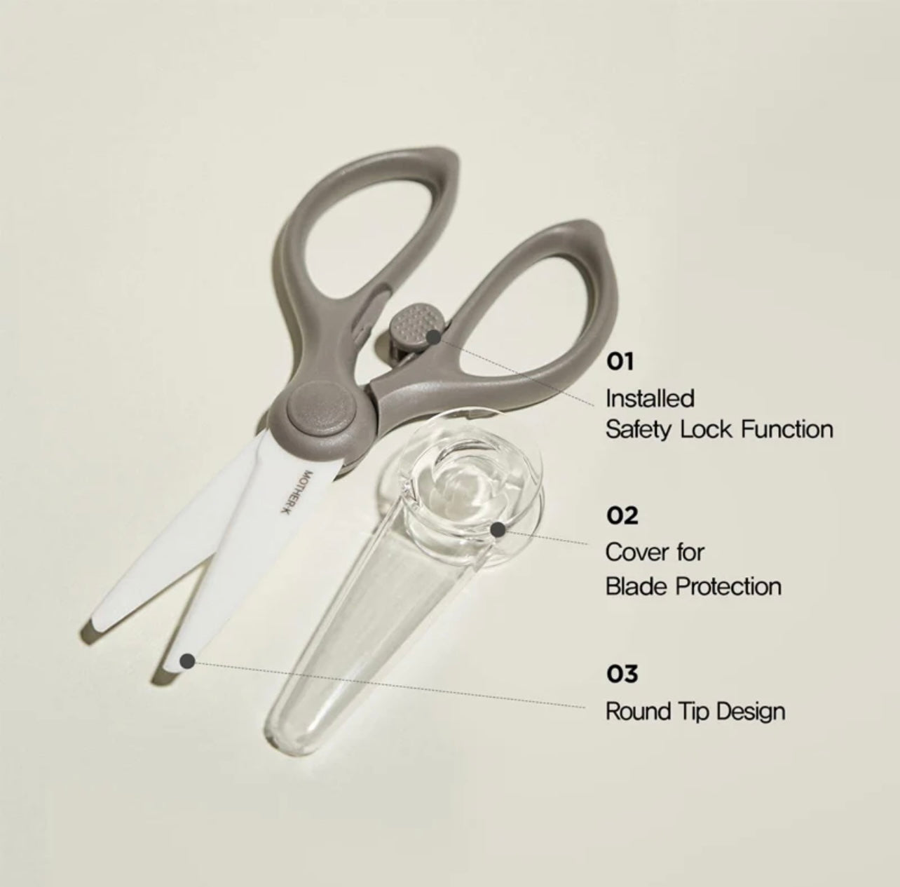 Mother-K Portable Ceramic Scissors with Tong Set