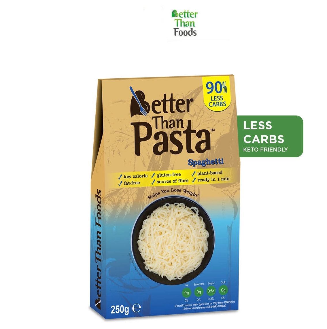 Better Than No Drain Konjac Pasta Spaghetti 250g (Gluten Free, Keto Friendly, Low Calorie)