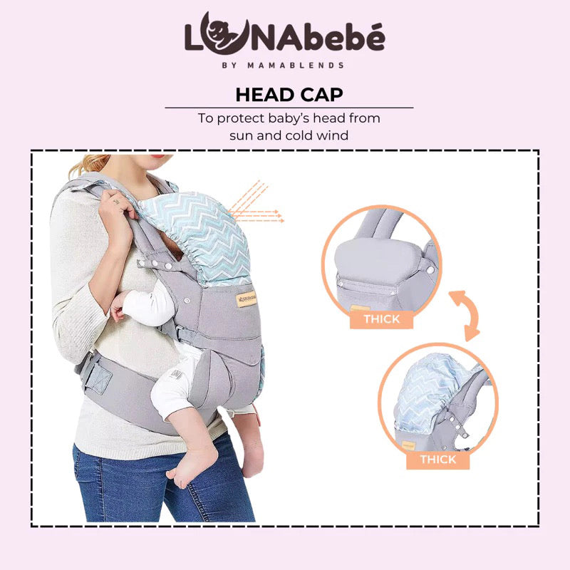 Lunabebe by Mama Blends Ergonomic Baby Carrier (Gray)