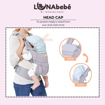 Lunabebe by Mama Blends Ergonomic Baby Carrier (Gray)
