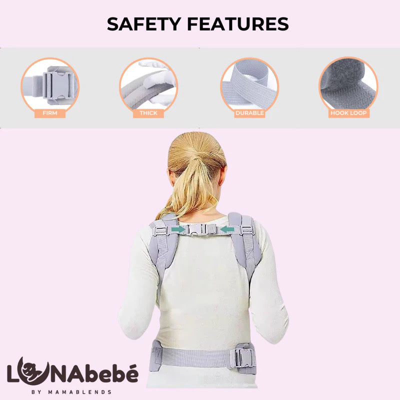 Lunabebe by Mama Blends Ergonomic Baby Carrier (Gray)