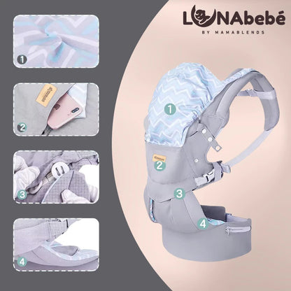 Lunabebe by Mama Blends Ergonomic Baby Carrier (Gray)
