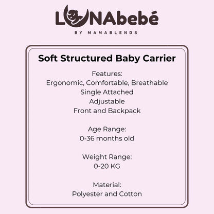 Lunabebe by Mama Blends Ergonomic Baby Carrier (Gray)