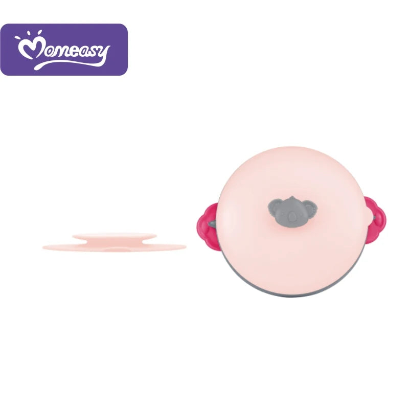 Momeasy Stainless Steel Insulated Feeding Plate with Suction